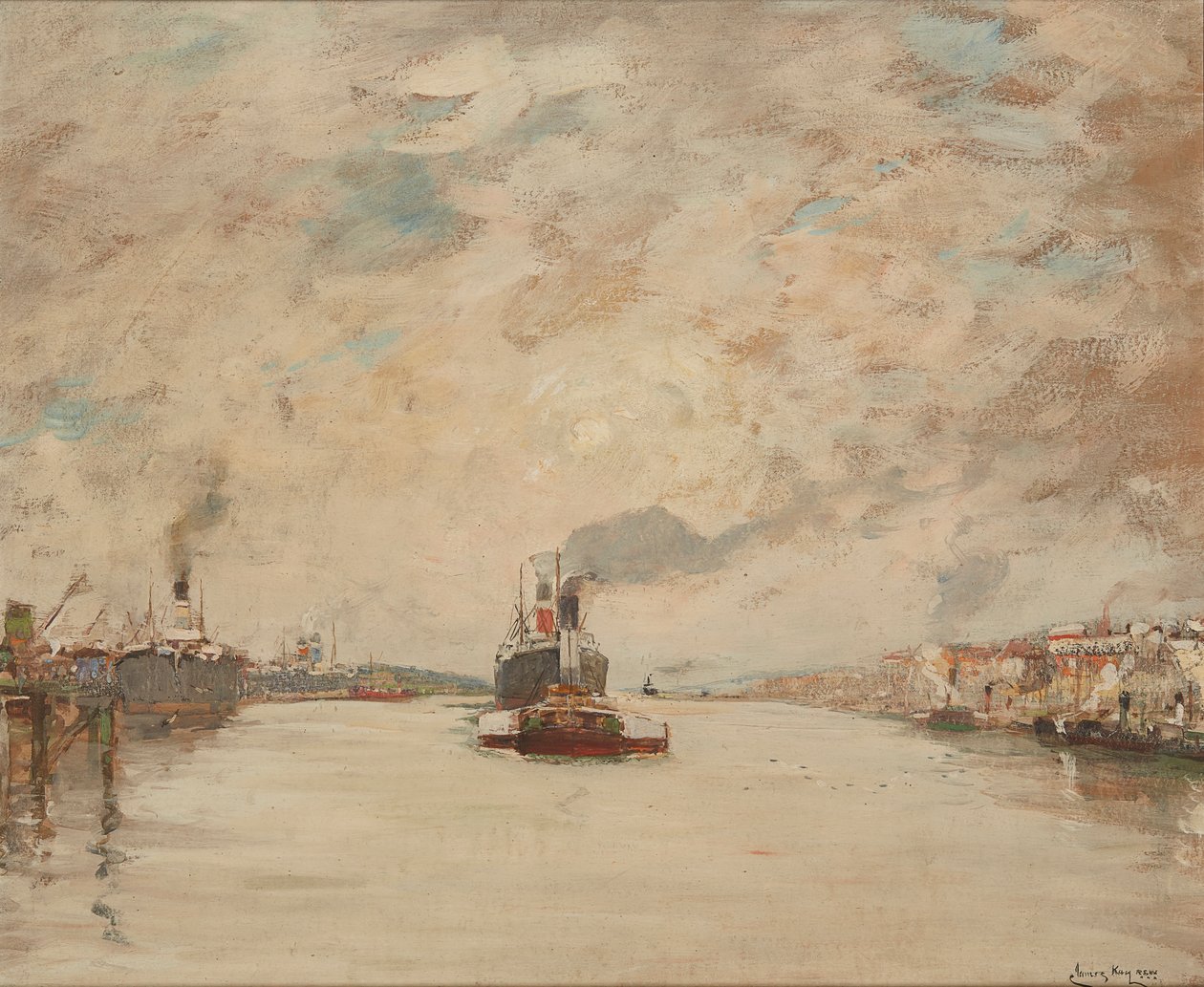Sol poniente, río Clyde de James Kay