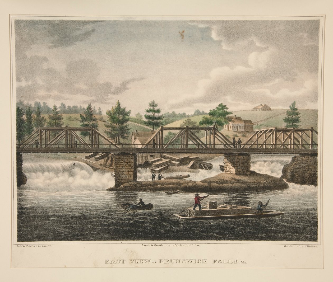 Vista este de Brunswick Falls, Me. de James Kidder