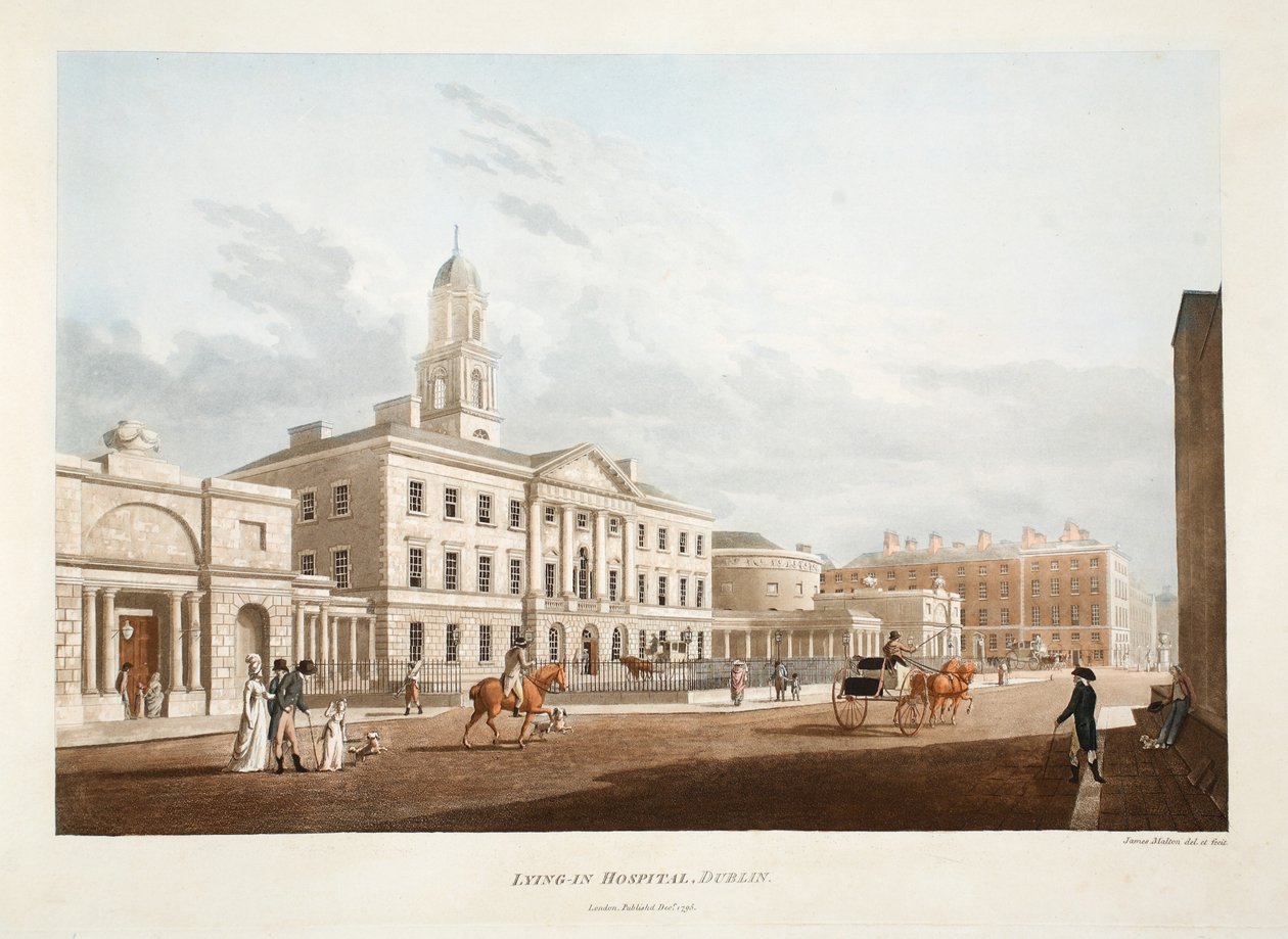 Hospital de maternidad, Dublín, 1795 de James Malton