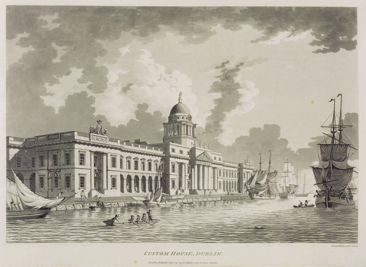La Aduana, Dublín, 1792 de James Malton