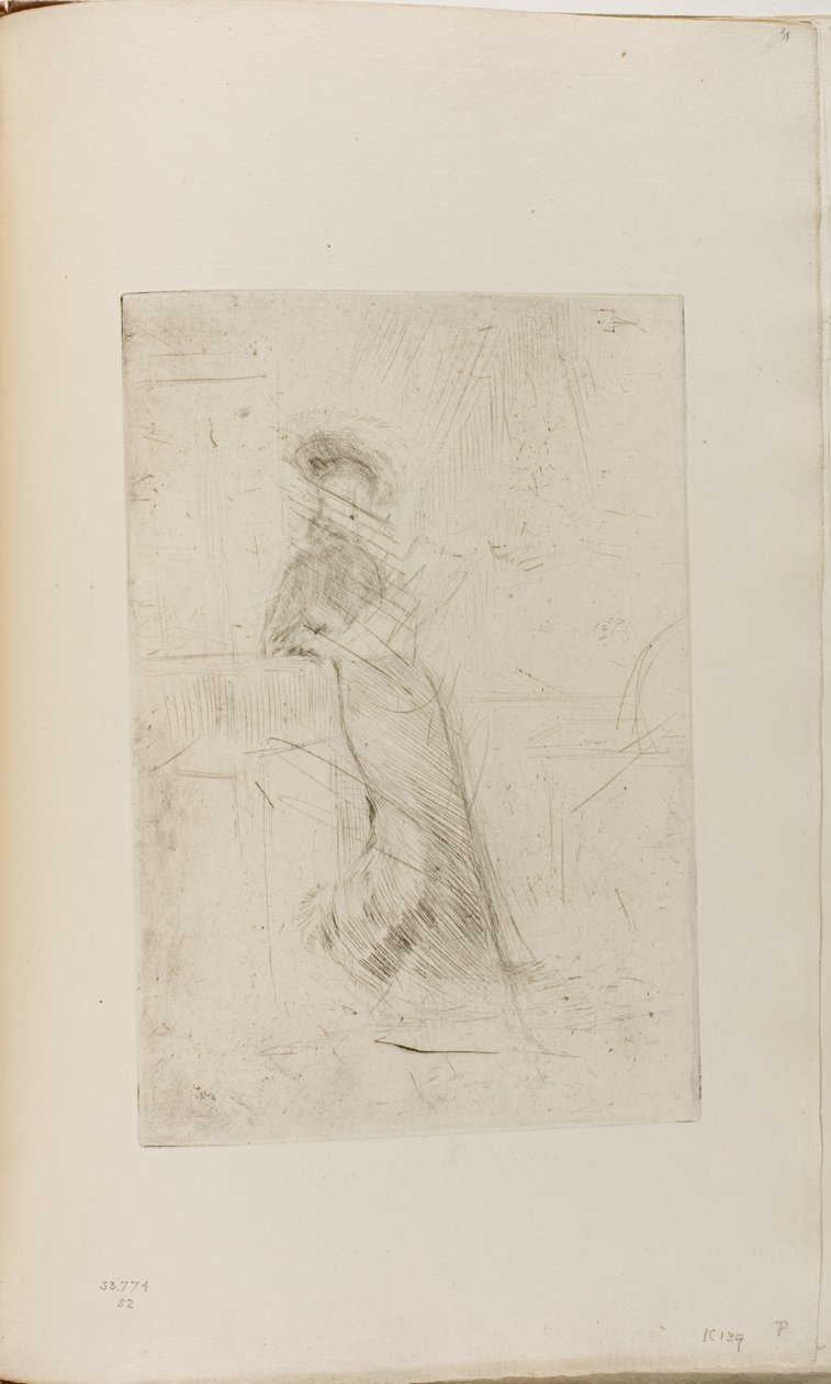 Una dama en una ventana de James Abbott McNeill Whistler