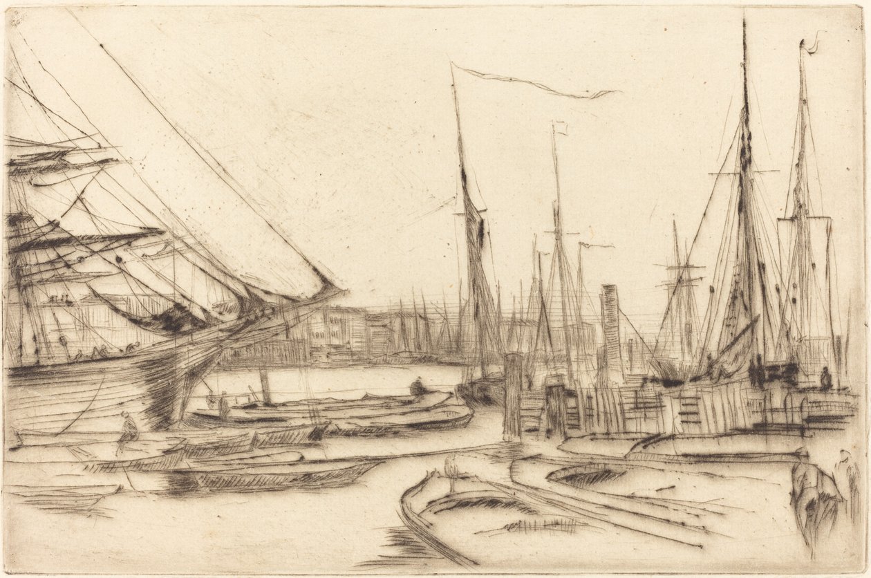 Un boceto de Billingsgate de James Abbott McNeill Whistler