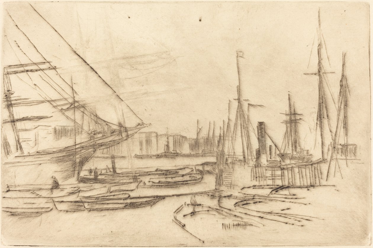 Un Boceto de Billingsgate de James Abbott McNeill Whistler