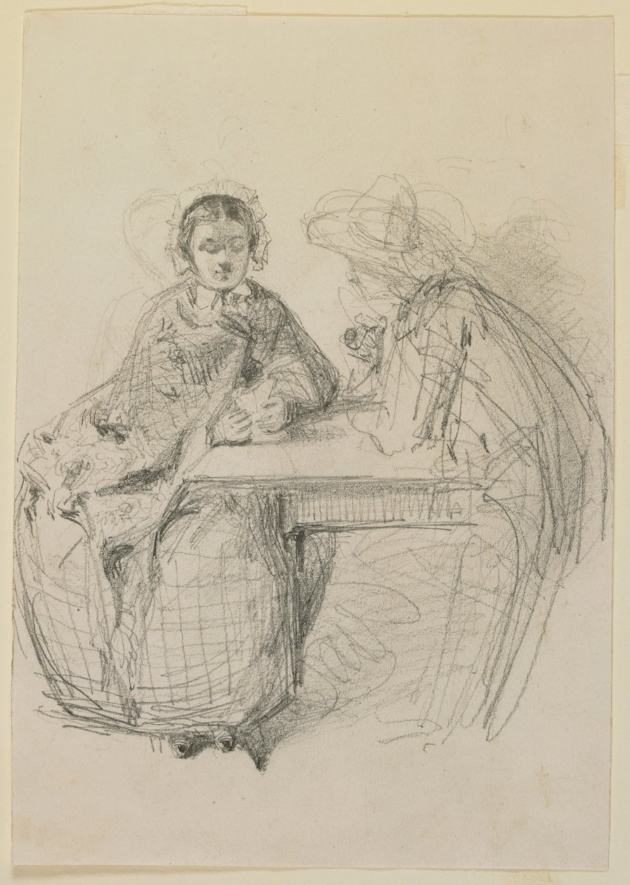 Pareja sentada en una mesa de James Abbott McNeill Whistler