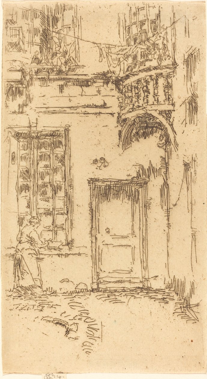 Patio, Rue P.L. Courier de James Abbott McNeill Whistler