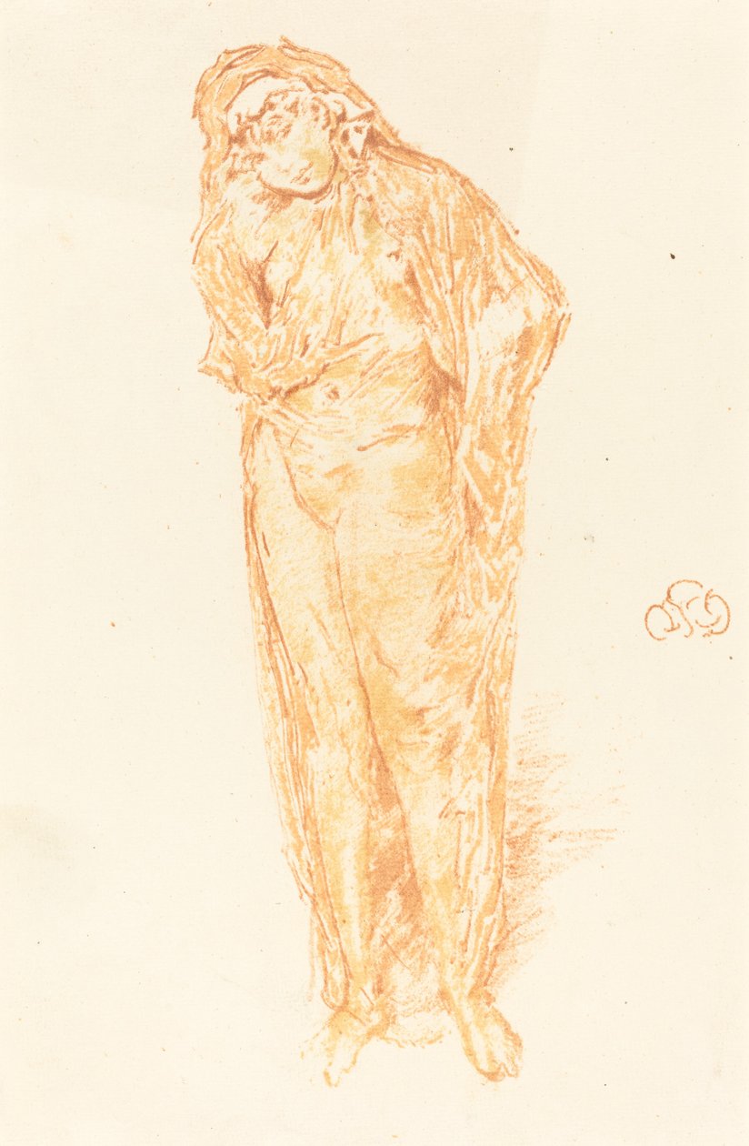 Figura drapeada, de pie de James Abbott McNeill Whistler