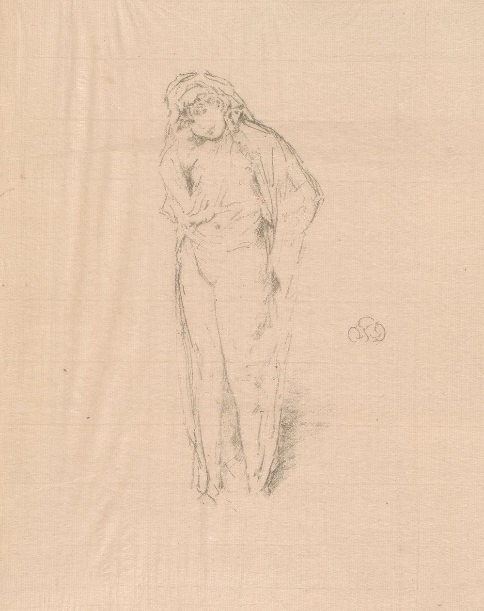 Figura drapeada, de pie de James Abbott McNeill Whistler