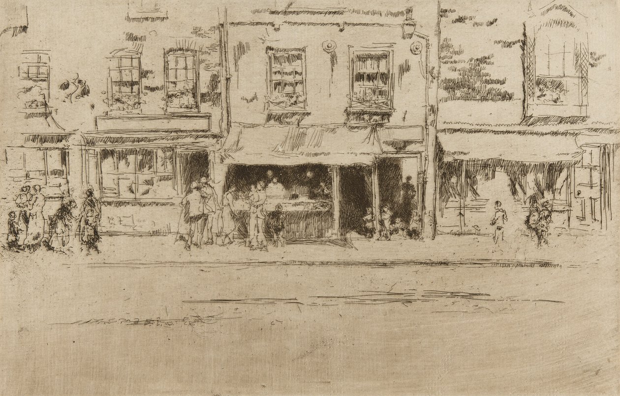 Tienda de Pescado, Chelsea de James Abbott McNeill Whistler