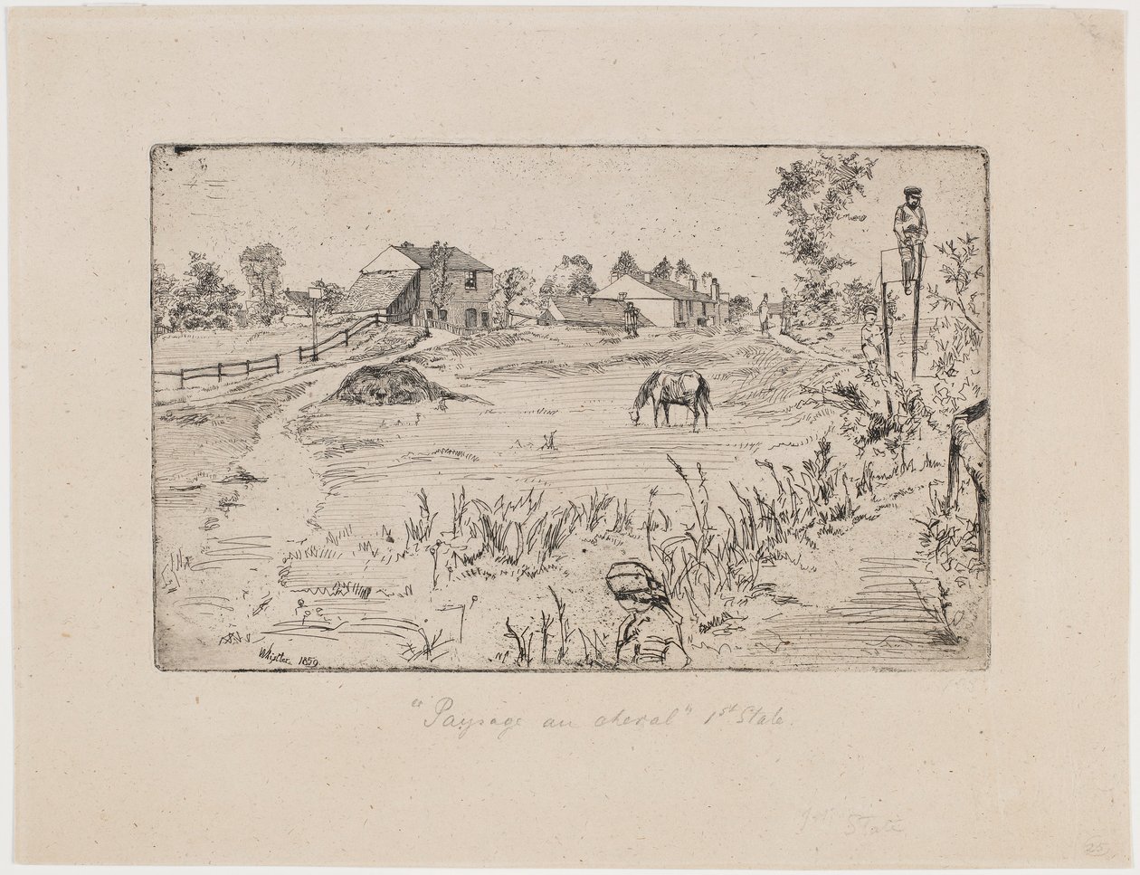 Paisaje con caballos de James Abbott McNeill Whistler