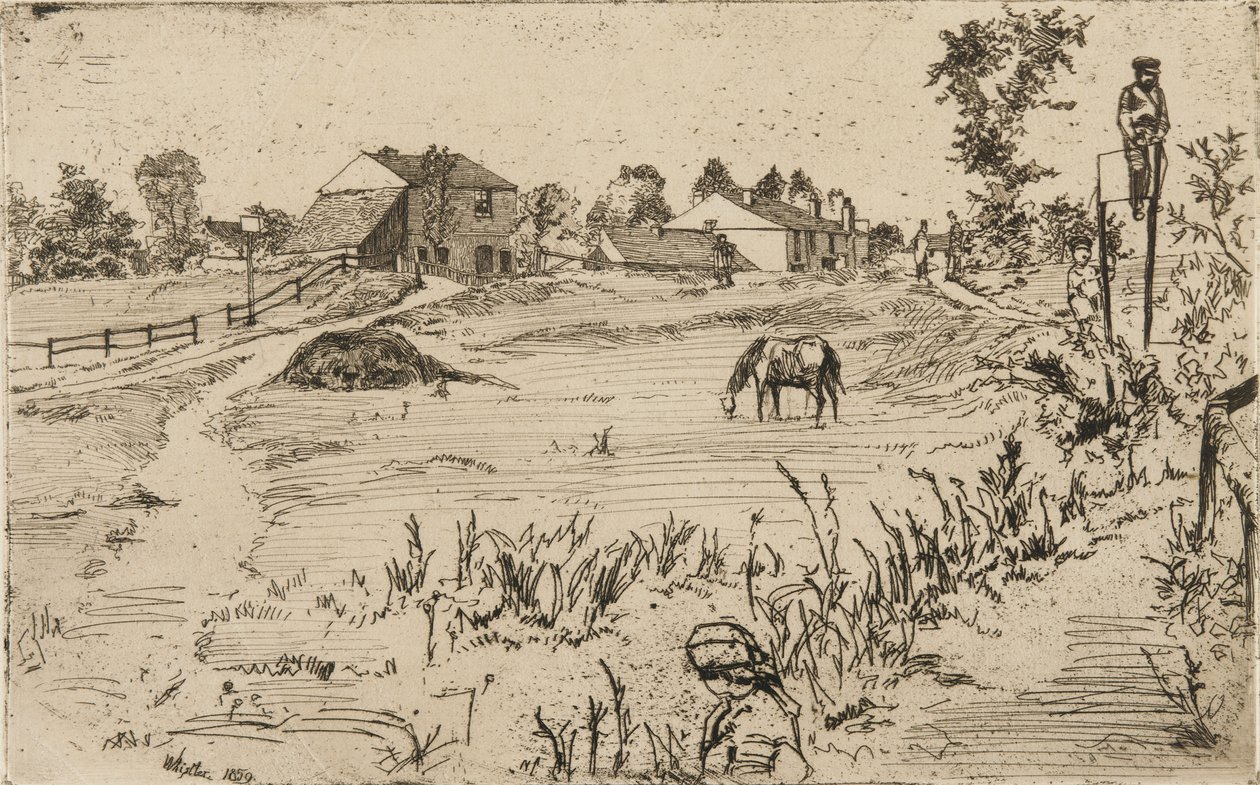 Paisaje con Caballos de James Abbott McNeill Whistler