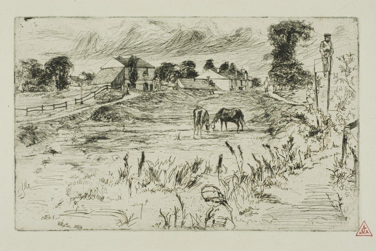 Paisaje con caballos de James Abbott McNeill Whistler