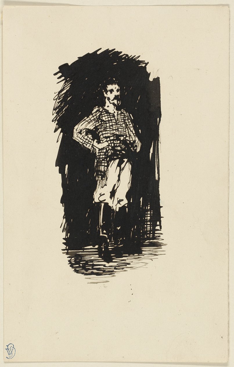 Hombre con camisa a cuadros de James McNeill Whistler