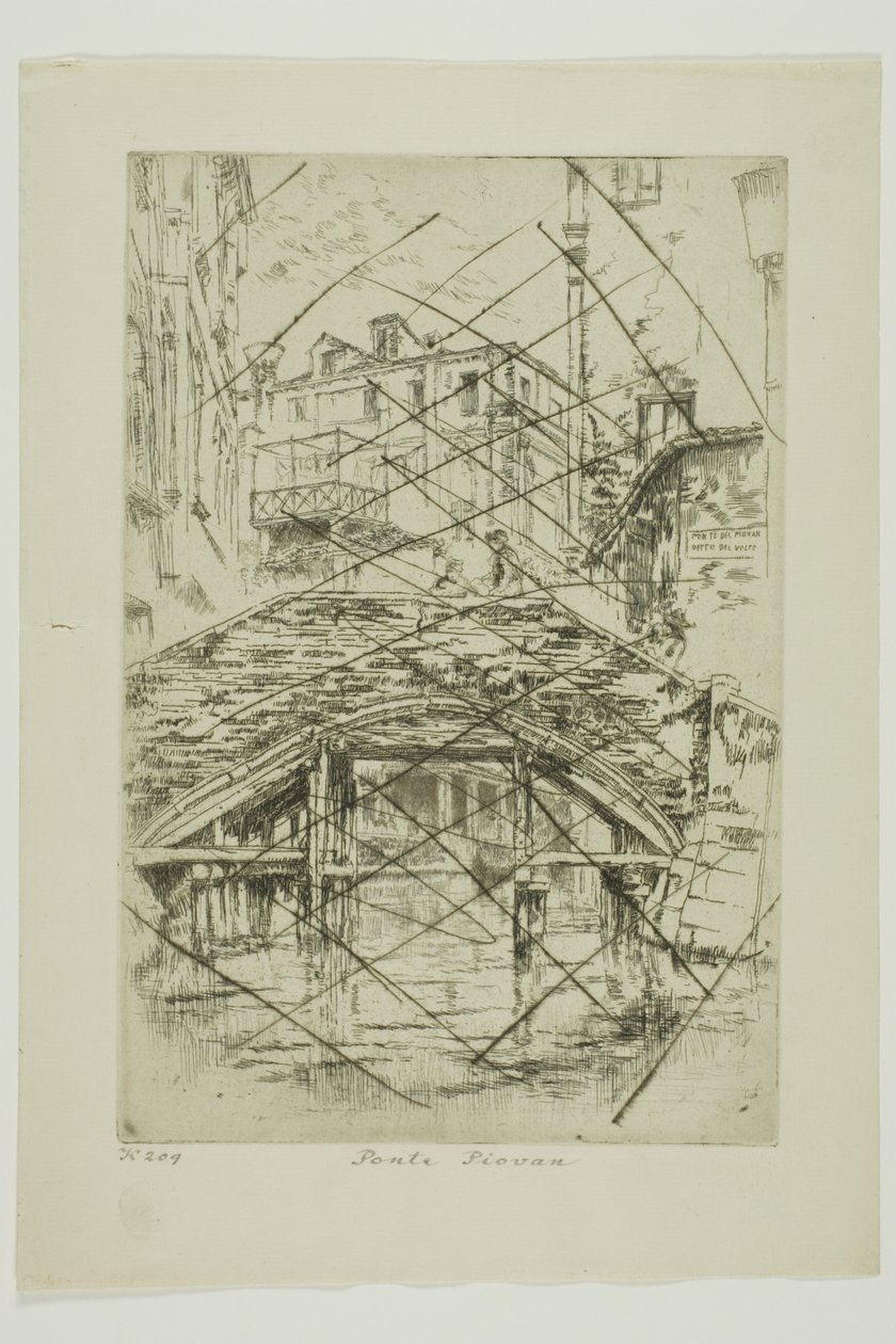 Ponte del Piovan de James Abbott McNeill Whistler