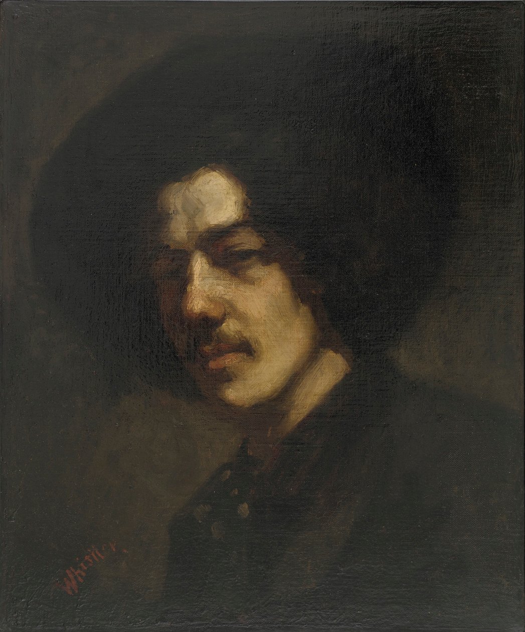 Retrato de Whistler con sombrero de James Abbott McNeill Whistler