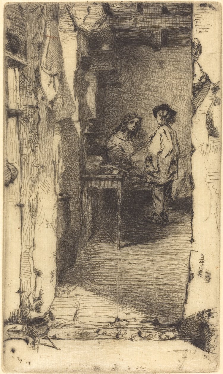Recolectores de trapos, Quartier Mouffetard, París de James Abbott McNeill Whistler