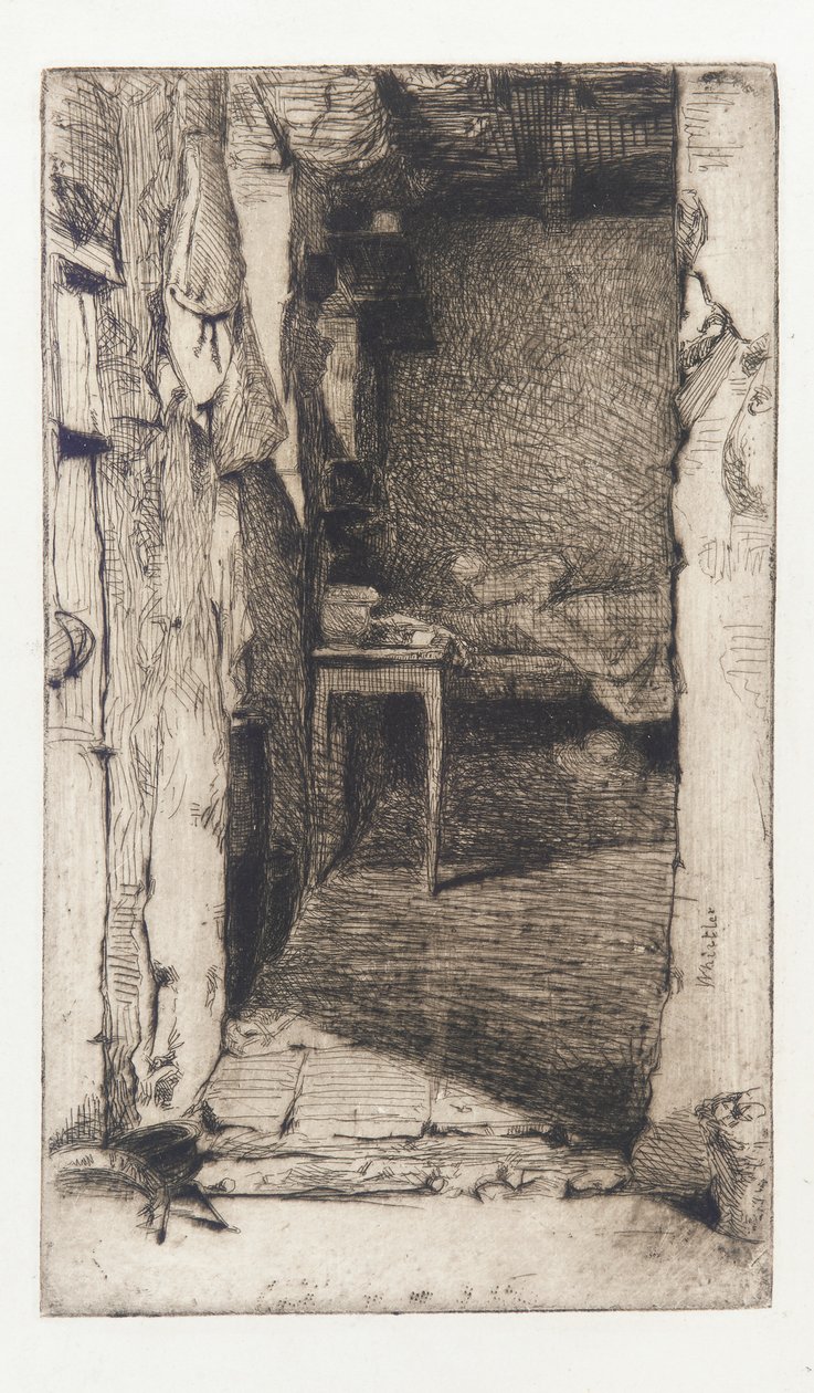 Recolectores de trapos, Quartier Mouffetard, París de James Abbott McNeill Whistler