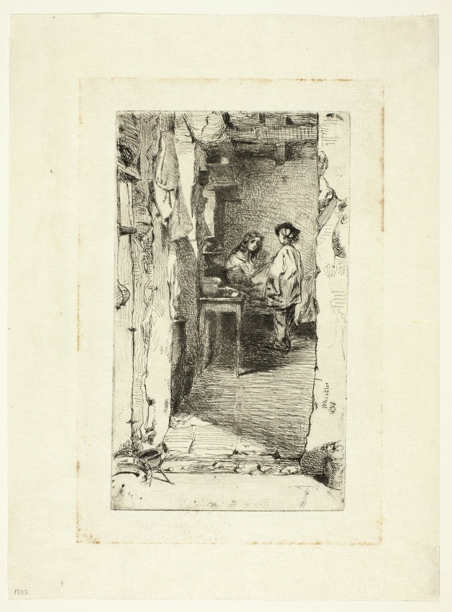 Recolectores de trapos, Quartier Mouffetard, París de James Abbott McNeill Whistler