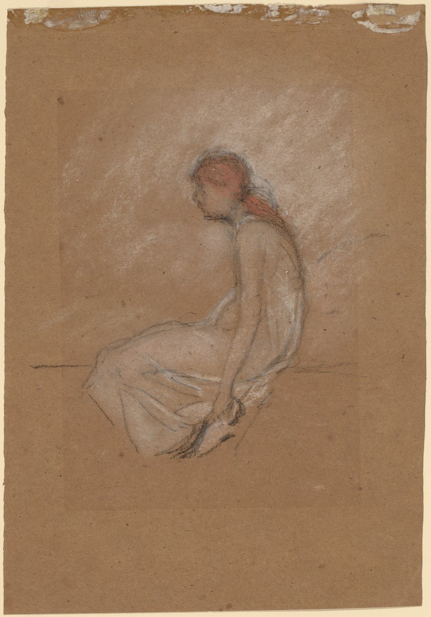 Mujer sentada con cabello rojo de James Abbott McNeill Whistler