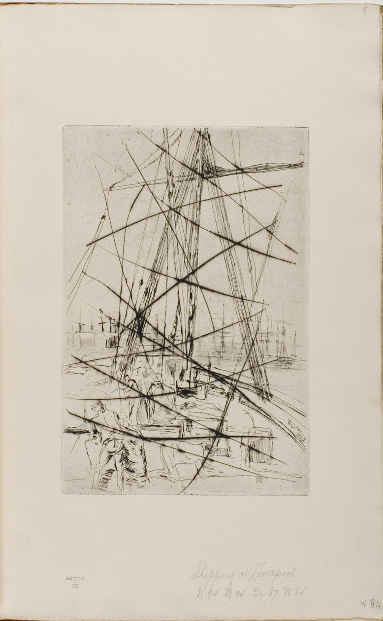 Embarcaciones en Liverpool de James Abbott McNeill Whistler