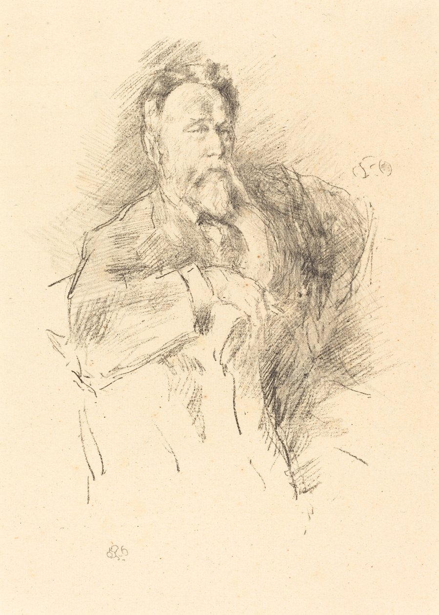 Boceto de William E. Henley de James Abbott McNeill Whistler