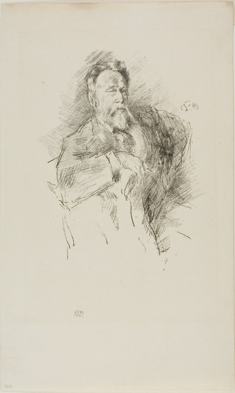 Boceto de William E. Henley de James Abbott McNeill Whistler
