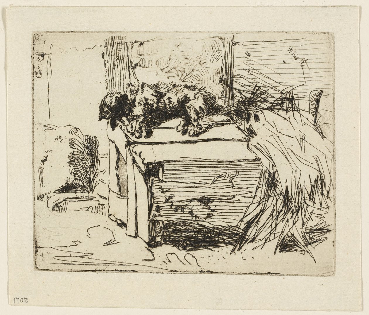 El perro en la perrera de James Abbott McNeill Whistler
