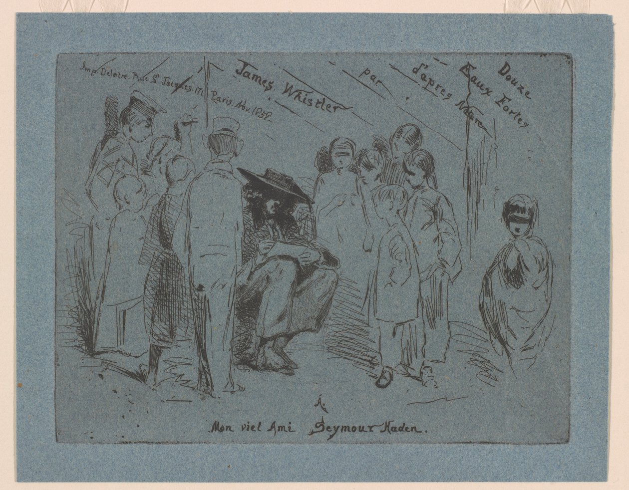 Página de título del "Conjunto Francés" de James Abbott McNeill Whistler