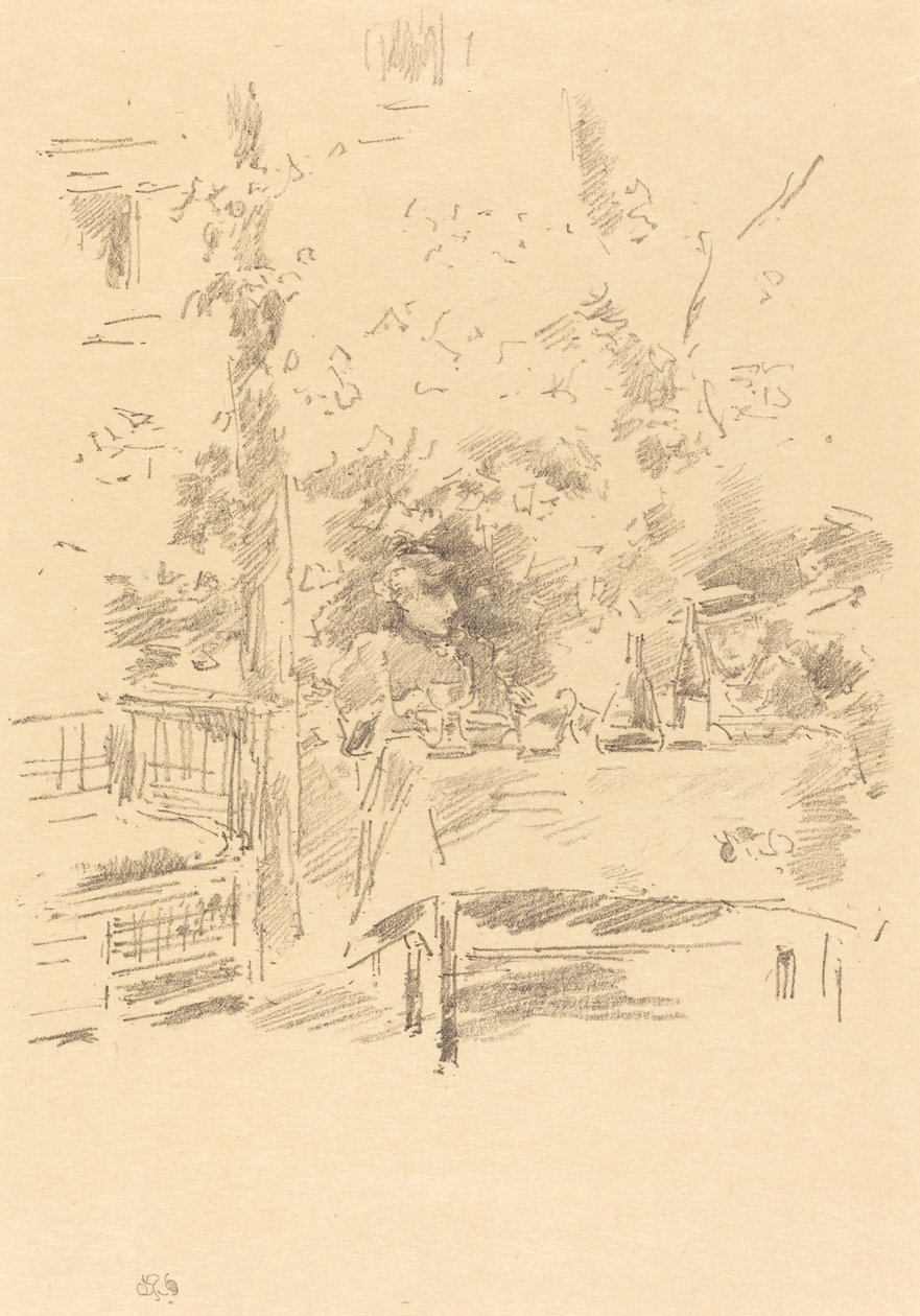 Tête-à-tête en el Jardín de James Abbott McNeill Whistler