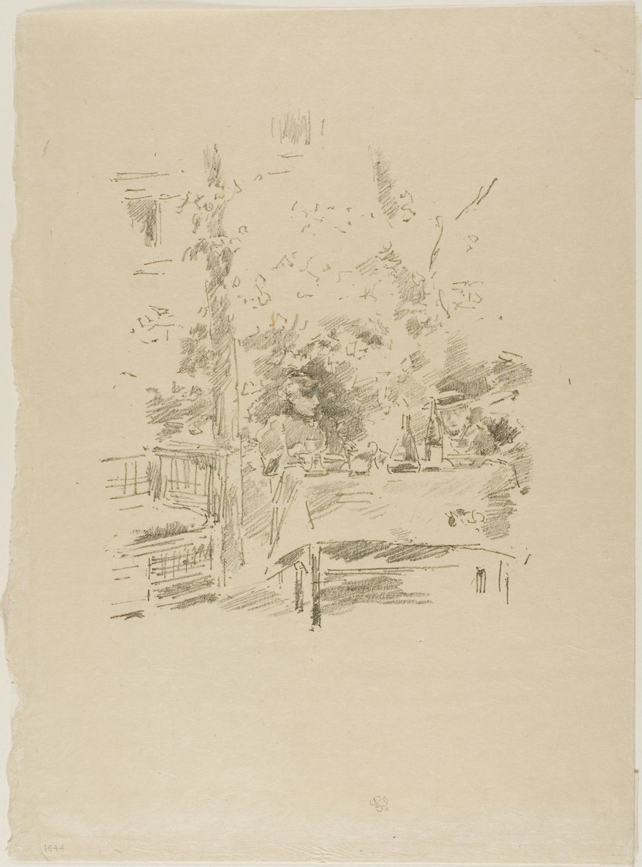 Tête-à-tête en el jardín de James McNeill Whistler