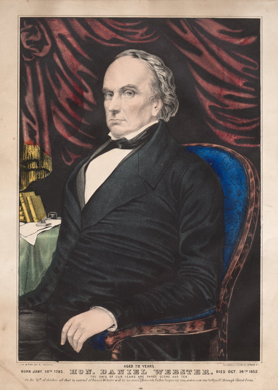 Hon. Daniel Webster, 70 Años de James Merritt Ives