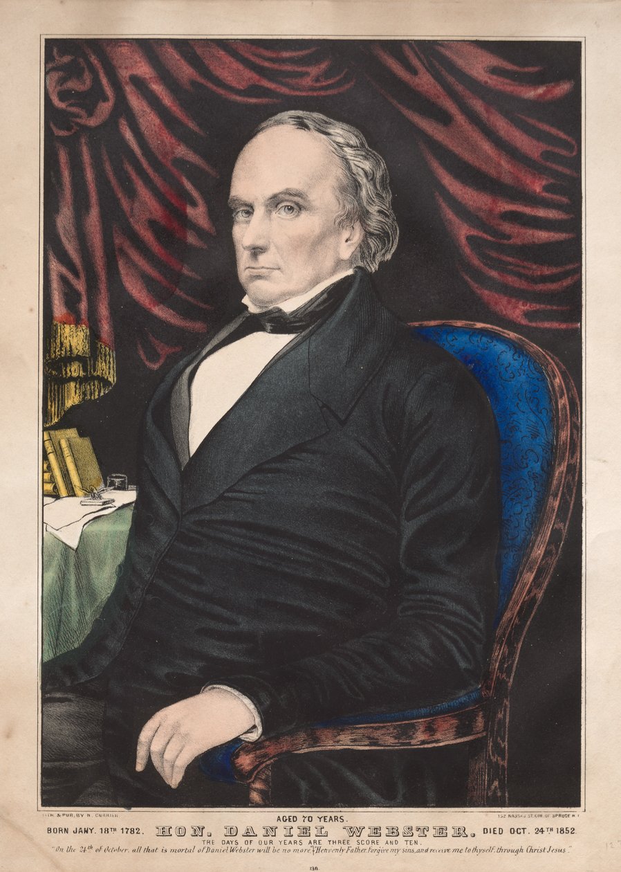 Hon. Daniel Webster, a los 70 años de James Merritt Ives
