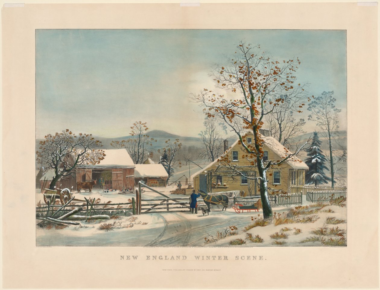 Escena de Invierno en Nueva Inglaterra de James Merritt Ives