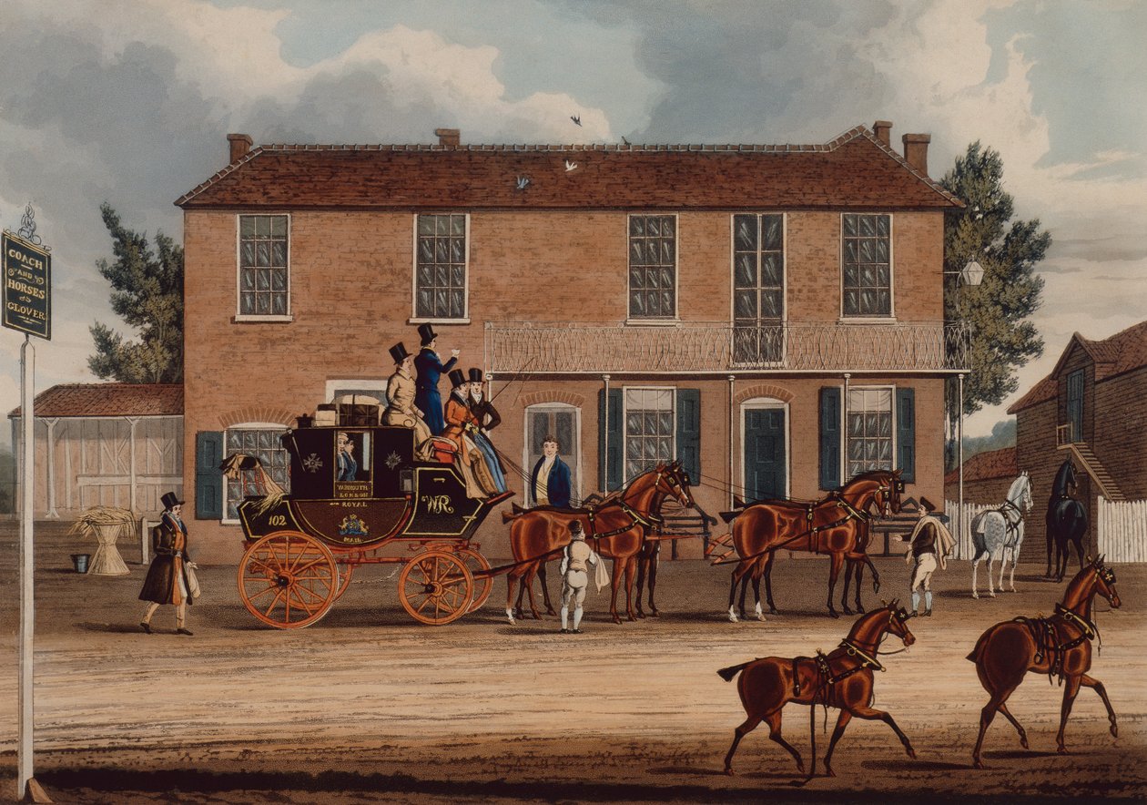 El coche y los caballos, Ilford de James Pollard