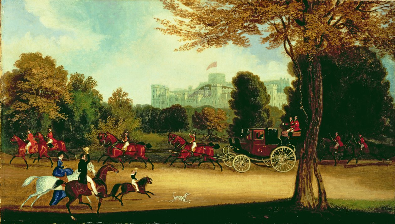 Guillermo IV conduciendo en el Parque de Windsor de James Pollard