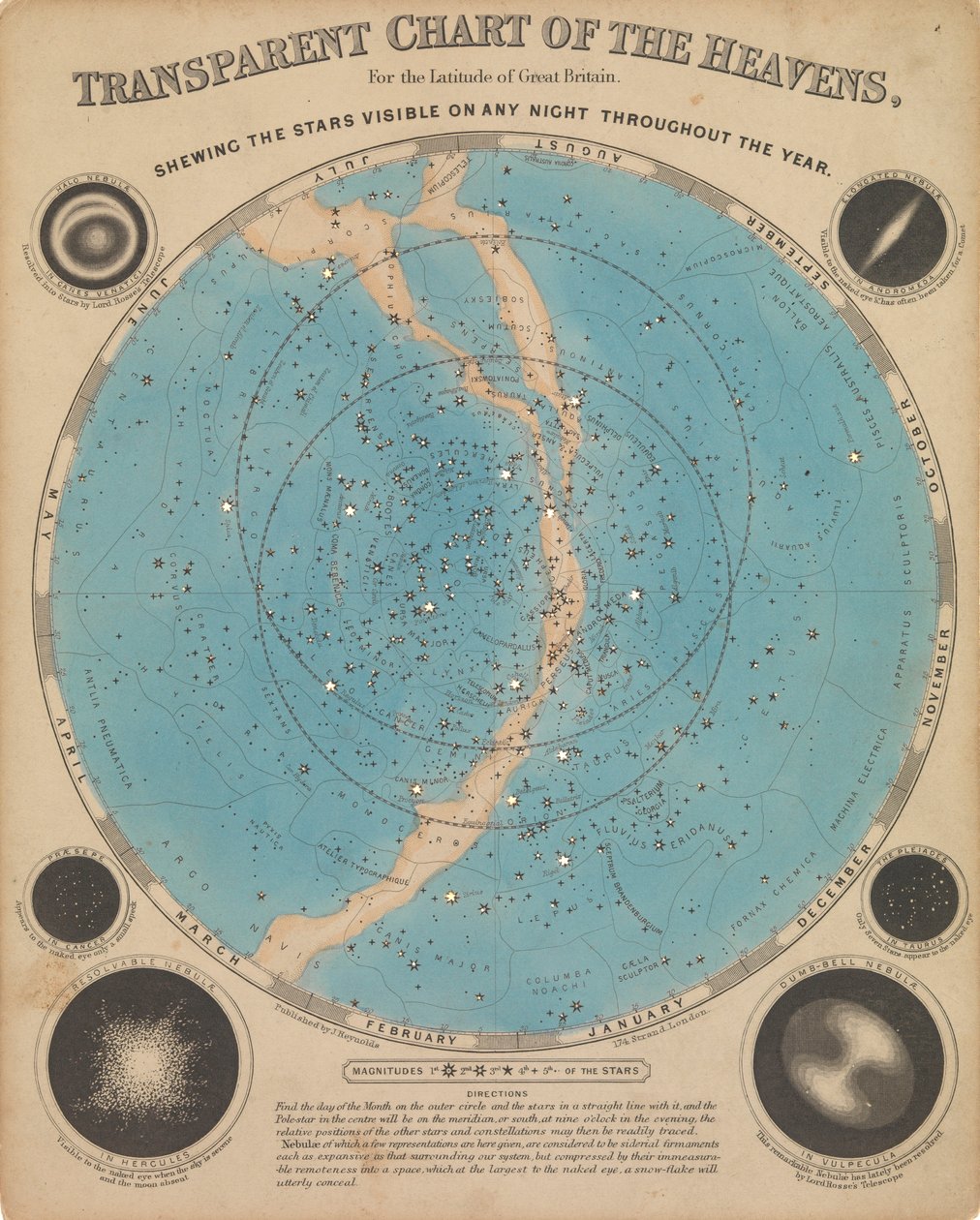 Carta de los cielos (retroiluminada) de James Reynolds