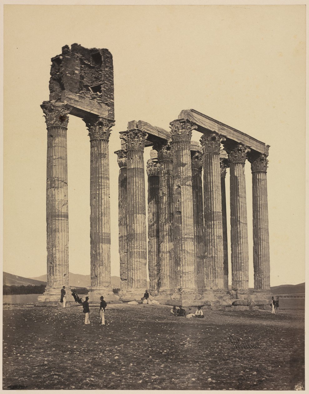 Templo de Júpiter Olimpo, c.1853 (impresión a la albúmina) de James Robertson