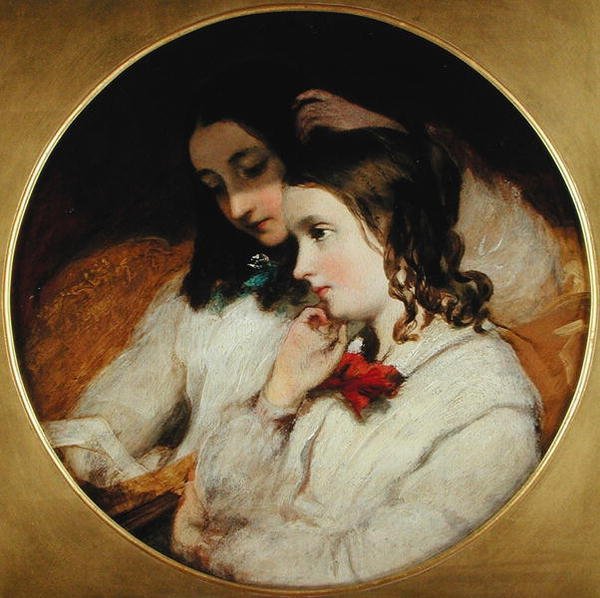 Estudio de dos niñas de James Sant