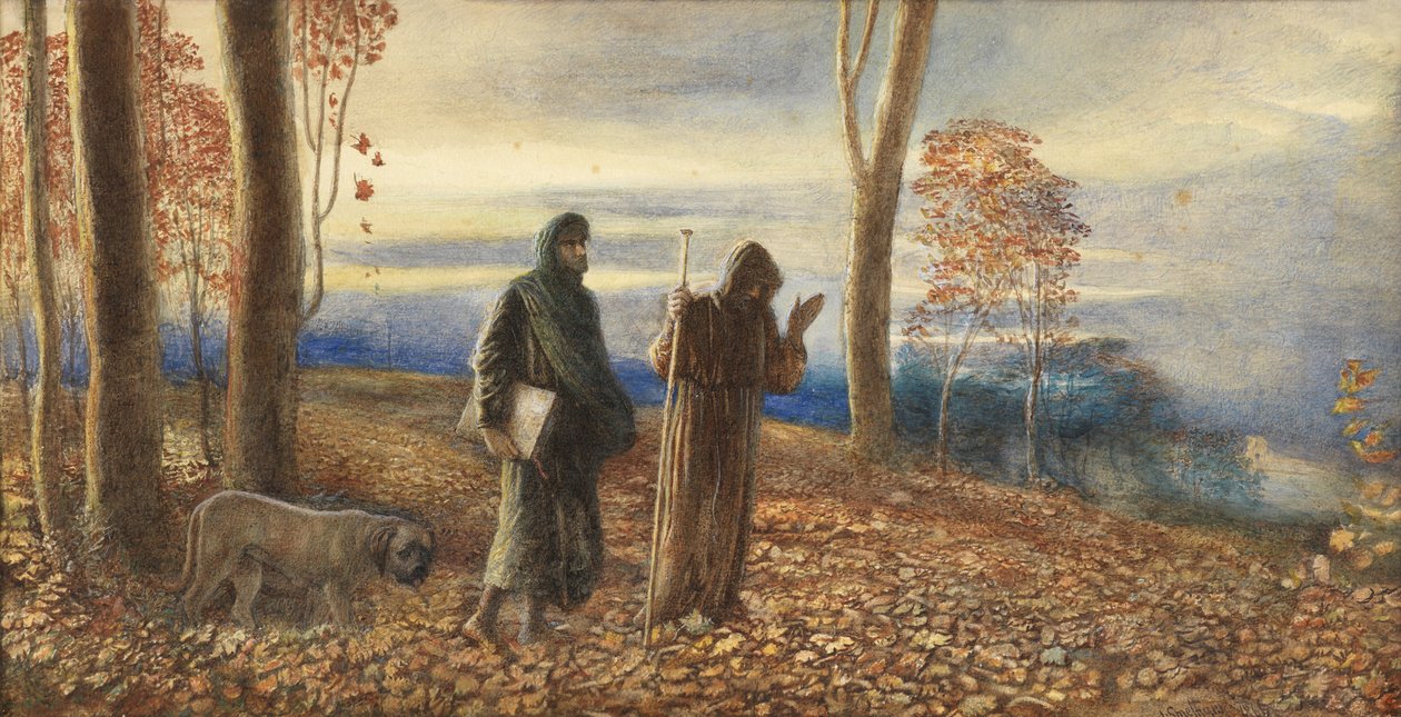 Dante y Virgilio en Vallombrosa, 1866 de James Smetham