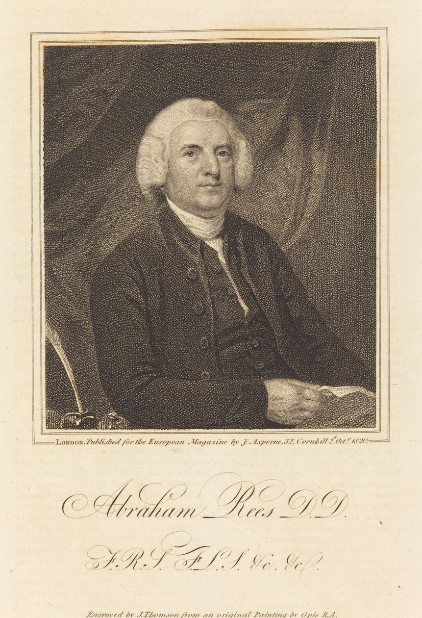 Abraham Rees, D.D. de James Thomson after John Opie