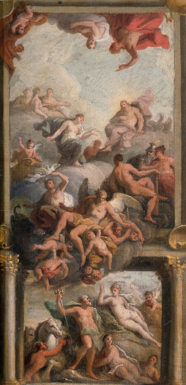 Escena olímpica, c.1720 (óleo sobre lienzo) de James Thornhill