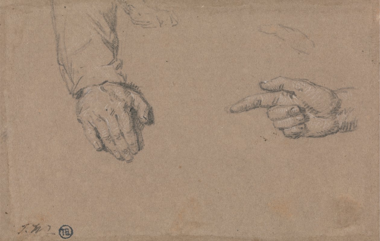 Estudios de las manos de James Ward