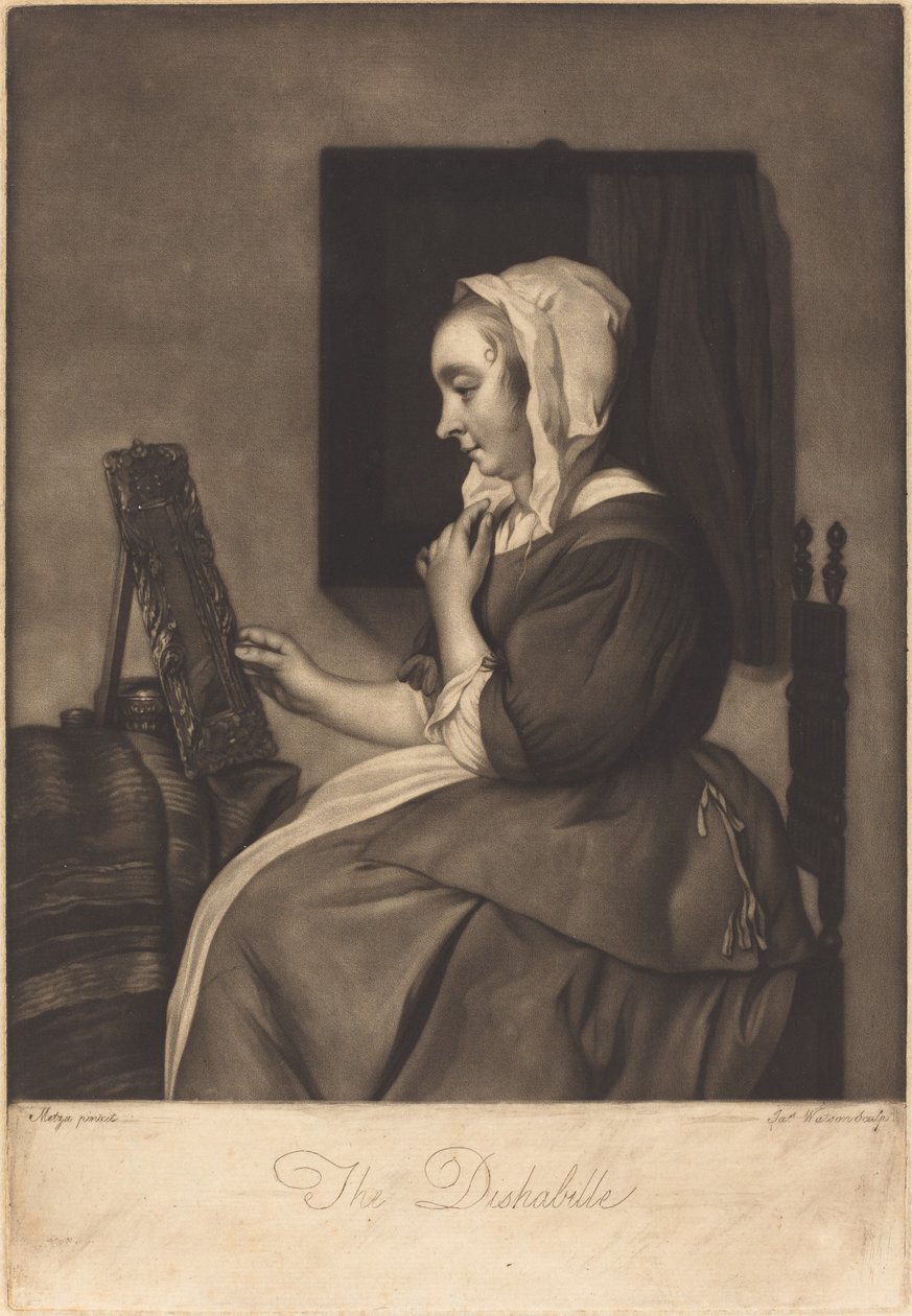 El deshabillé de James Watson after Gabriel Metsu