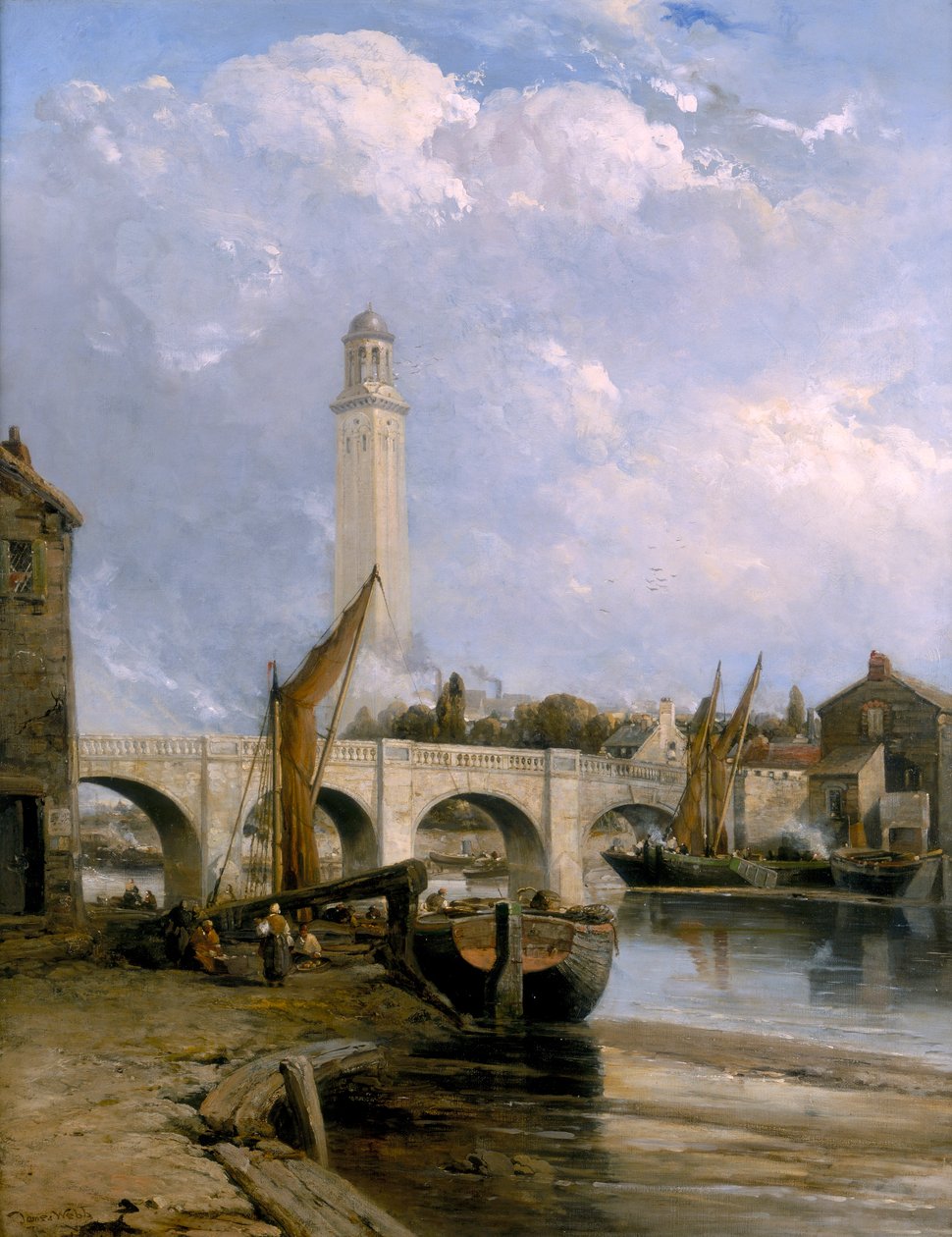 Puente Viejo de Kew, c. 1880 de James Webb