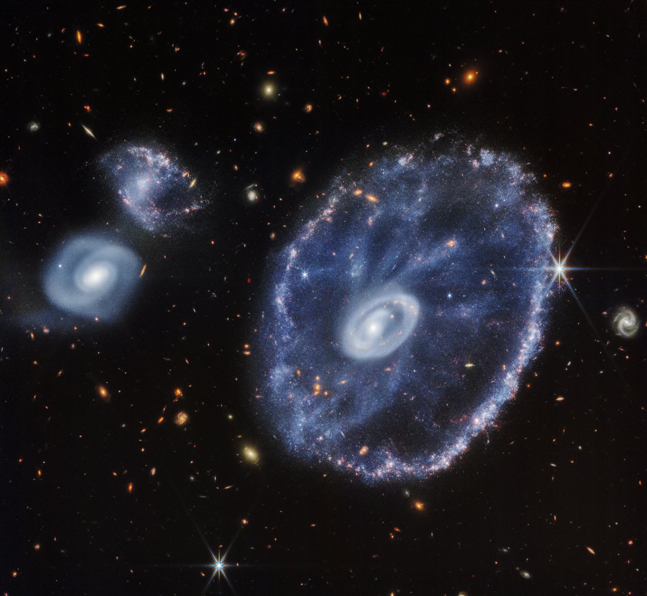 Cartwheel Galaxy (sólo NIRCam) de James Webb Space Telescope (NASA)