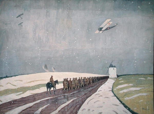 Canadienses en la nieve de James Wilson Morrice