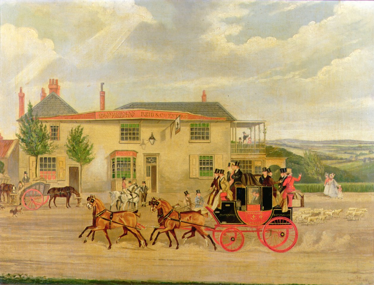 Una vista en la carretera de Highgate de James after Pollard