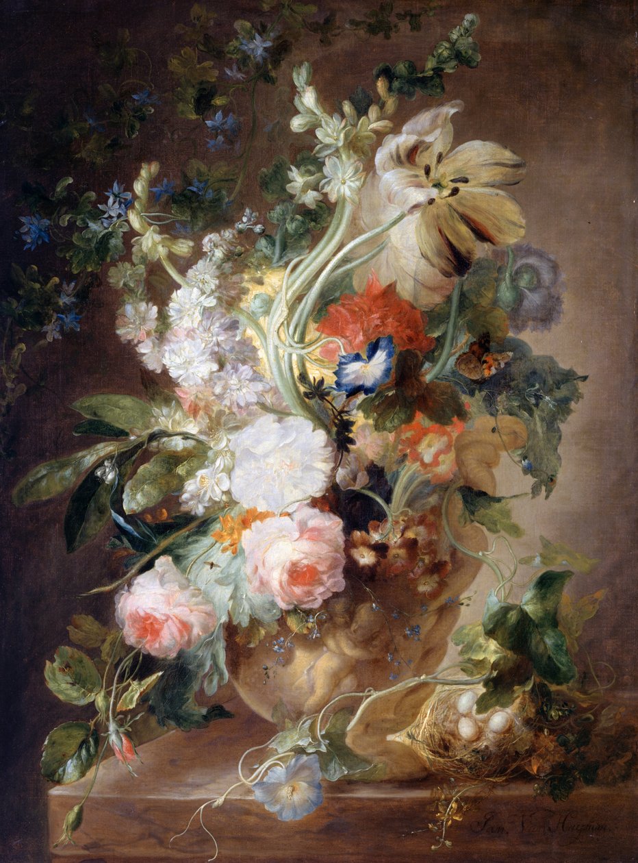 Jarrón con flores de Jan van Huysum