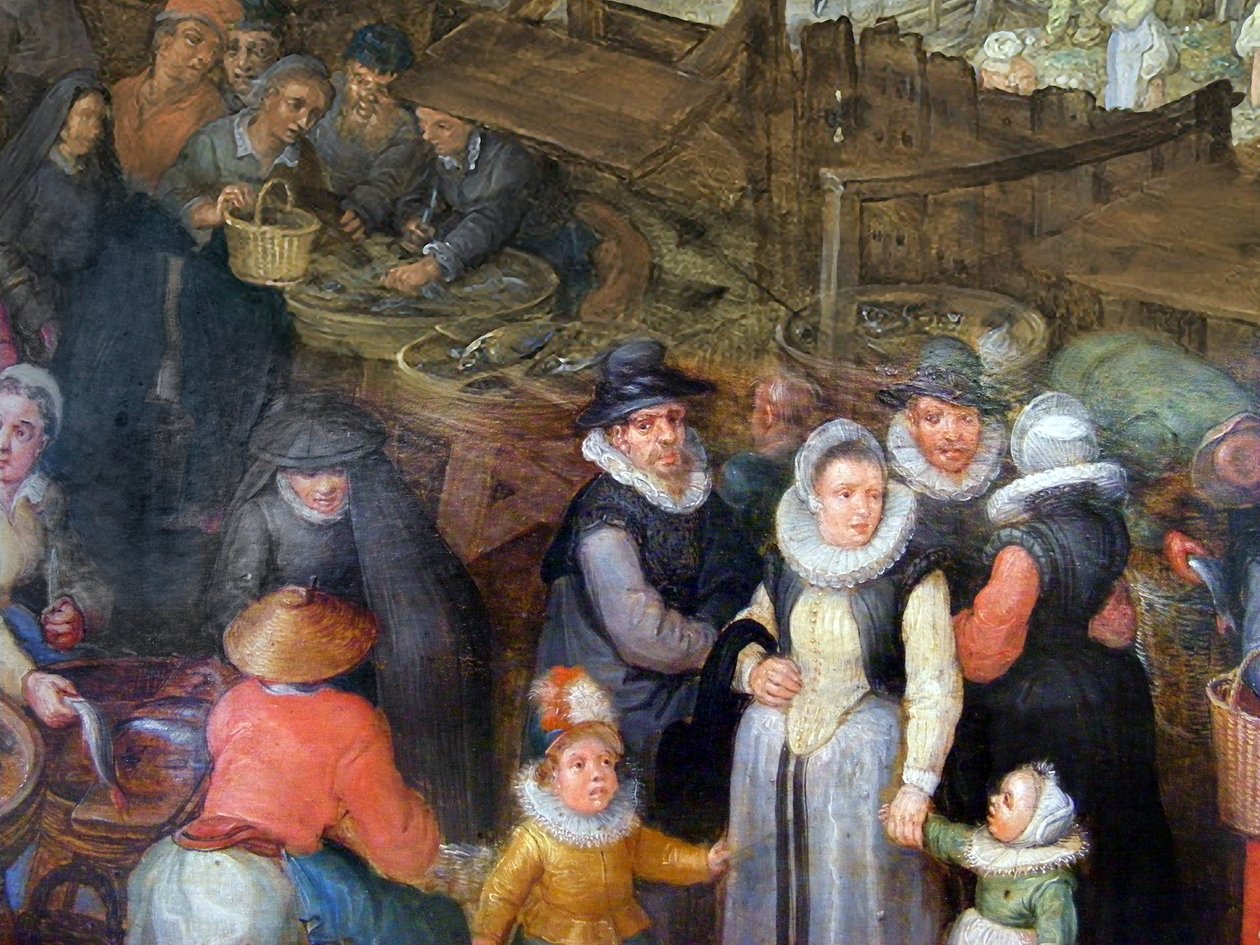 Gran mercado de pescado de Jan the Elder Brueghel