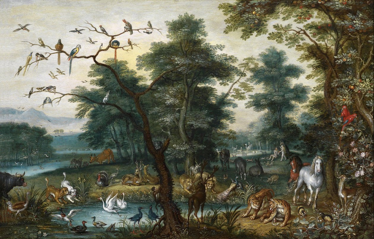 Paisaje del paraíso con la caída del hombre de Jan Brueghel the Younger