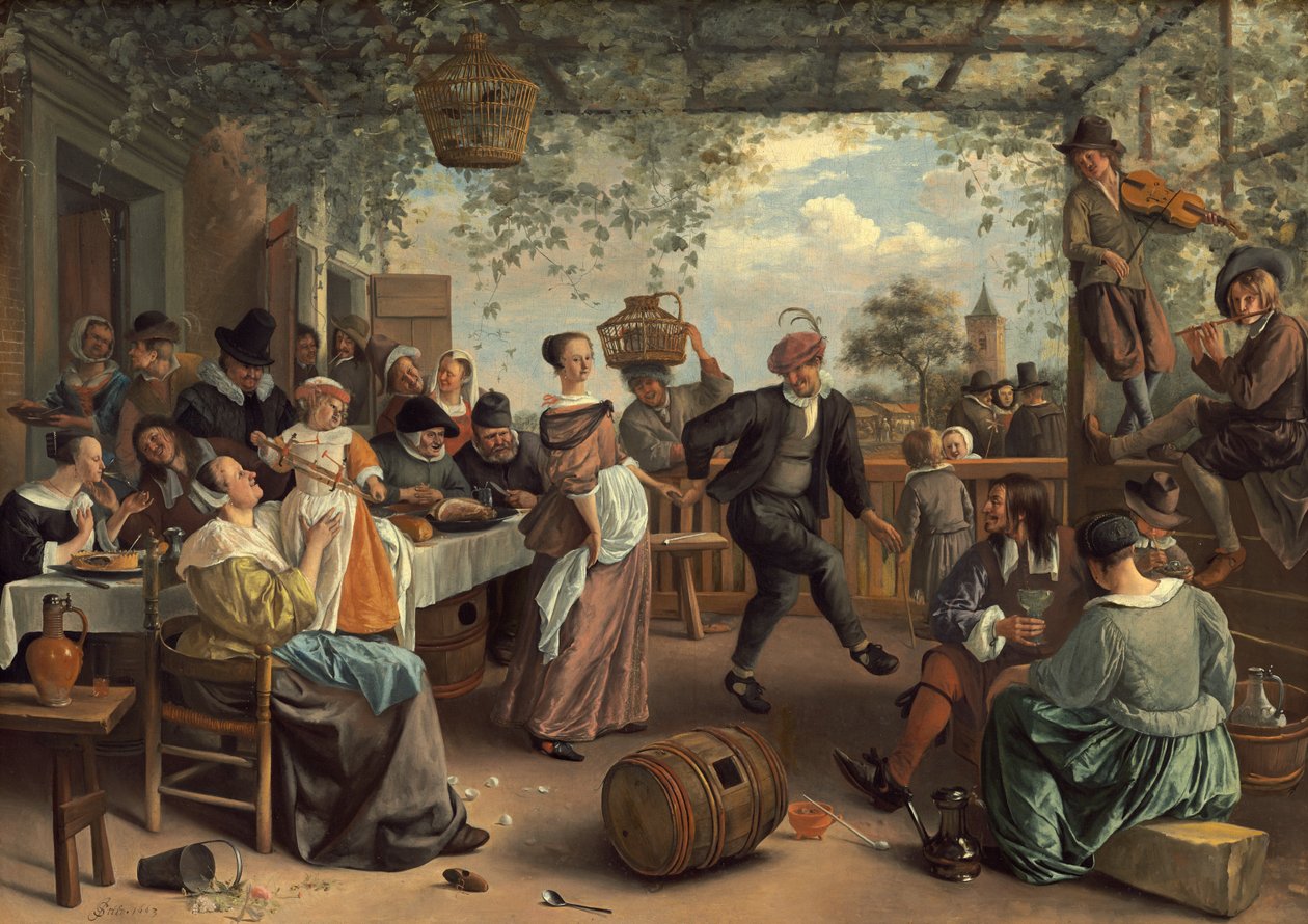 La pareja bailarina de Jan Havickszoon Steen